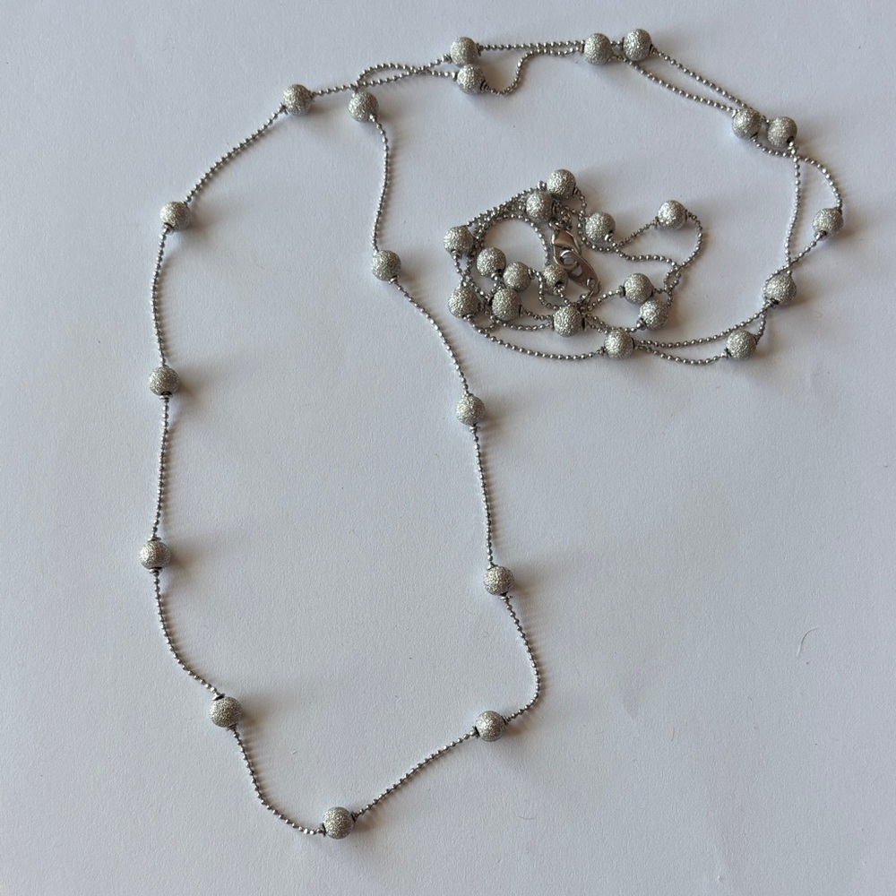Beautiful Elegant Silver Beaded Necklace/Belly Chain